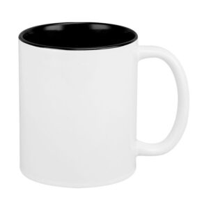 TAZA DE CERÁMICA INTERIOR Y OREJA NEGRO 11 OZ