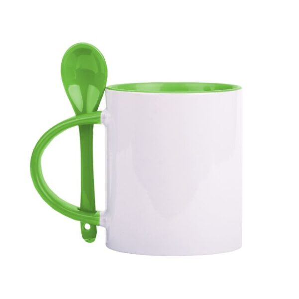 TAZA VERDE CUCHARA